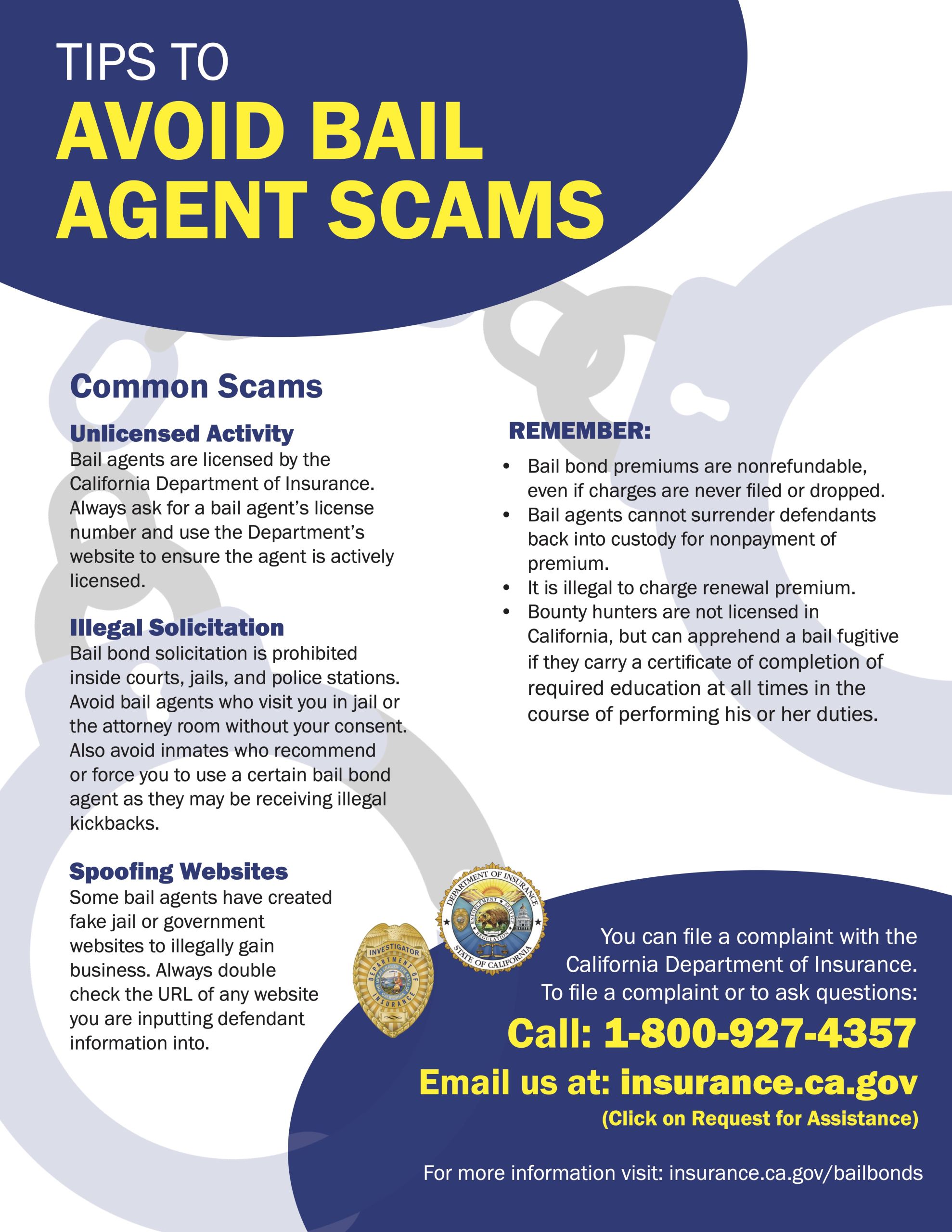 IN & OUT Tips to Avoid Bail Scams IN & OUT Tips to Avoid Scams